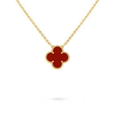 Carave Paris Red Clover Pendant Necklace