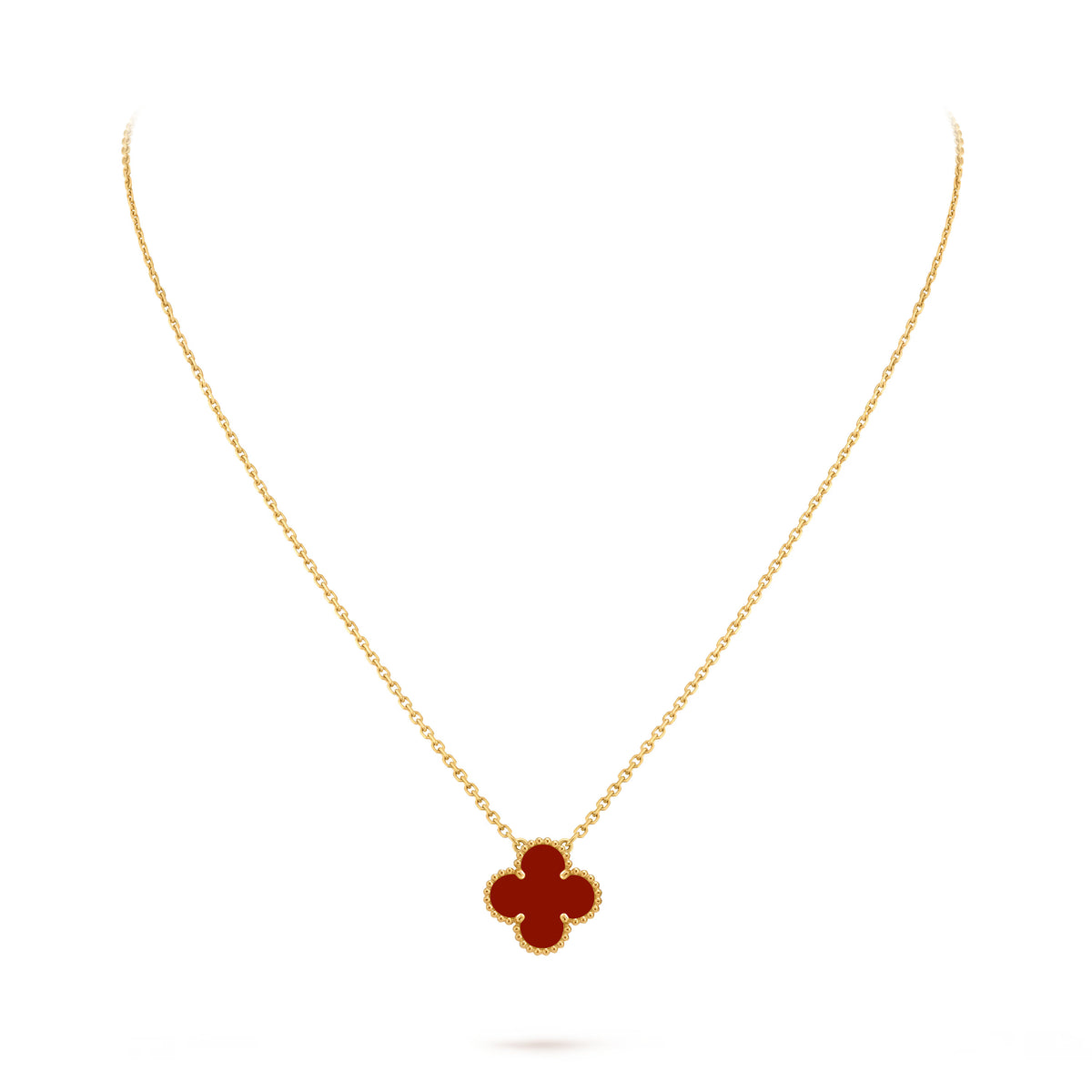 Carave Paris Red Clover Pendant Necklace
