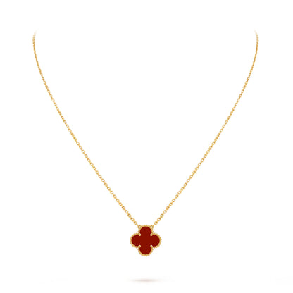 Carave Paris Red Clover Pendant Necklace