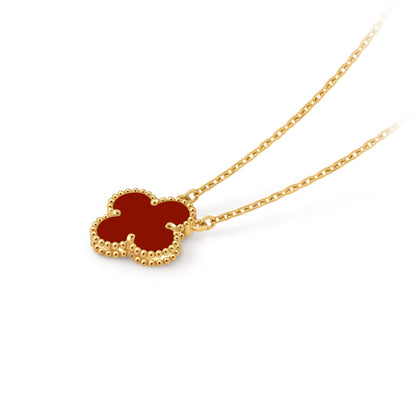 Carave Paris Red Clover Pendant Necklace