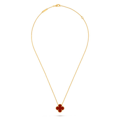 Carave Paris Red Clover Pendant Necklace
