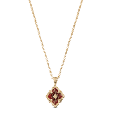 Carave Paris Red Floral Pendant Necklace