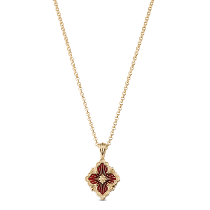 Carave Paris Red Floral Pendant Necklace