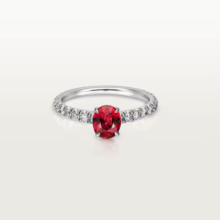 Carave Paris Red Oval Solitaire Ring