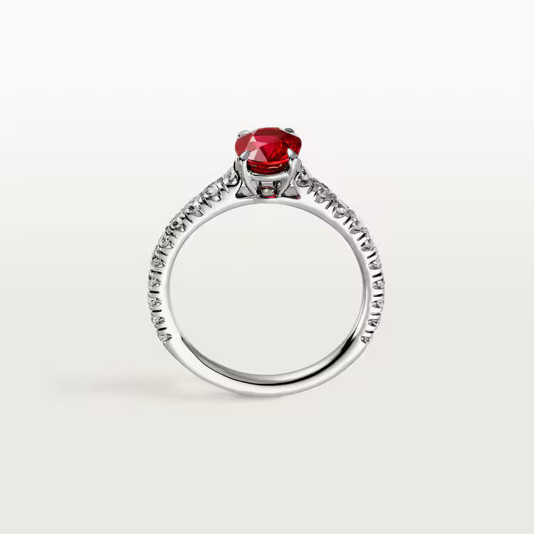 Carave Paris Red Oval Solitaire Ring