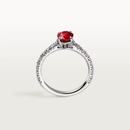 Carave Paris Red Oval Solitaire Ring