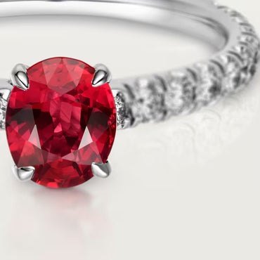 Carave Paris Red Oval Solitaire Ring