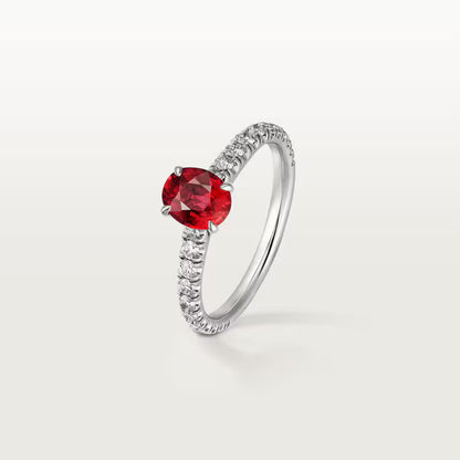 Carave Paris Red Oval Solitaire Ring
