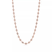 Carave Paris Rose Gold Bezel Station Diamond Necklace