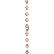 Carave Paris Rose Gold Bezel Station Diamond Necklace