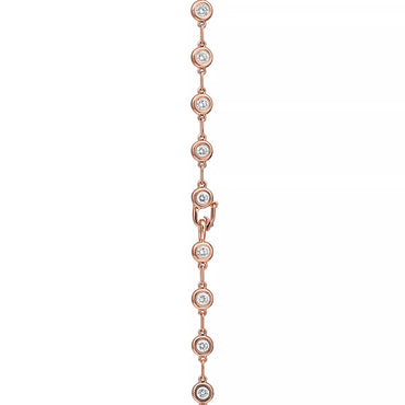 Carave Paris Rose Gold Bezel Station Diamond Necklace
