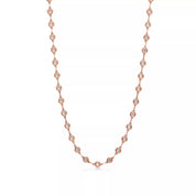 Carave Paris Rose Gold Bezel Station Diamond Necklace