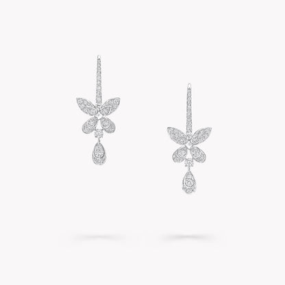 Carave Paris Rose Gold Butterfly Drop Earrings