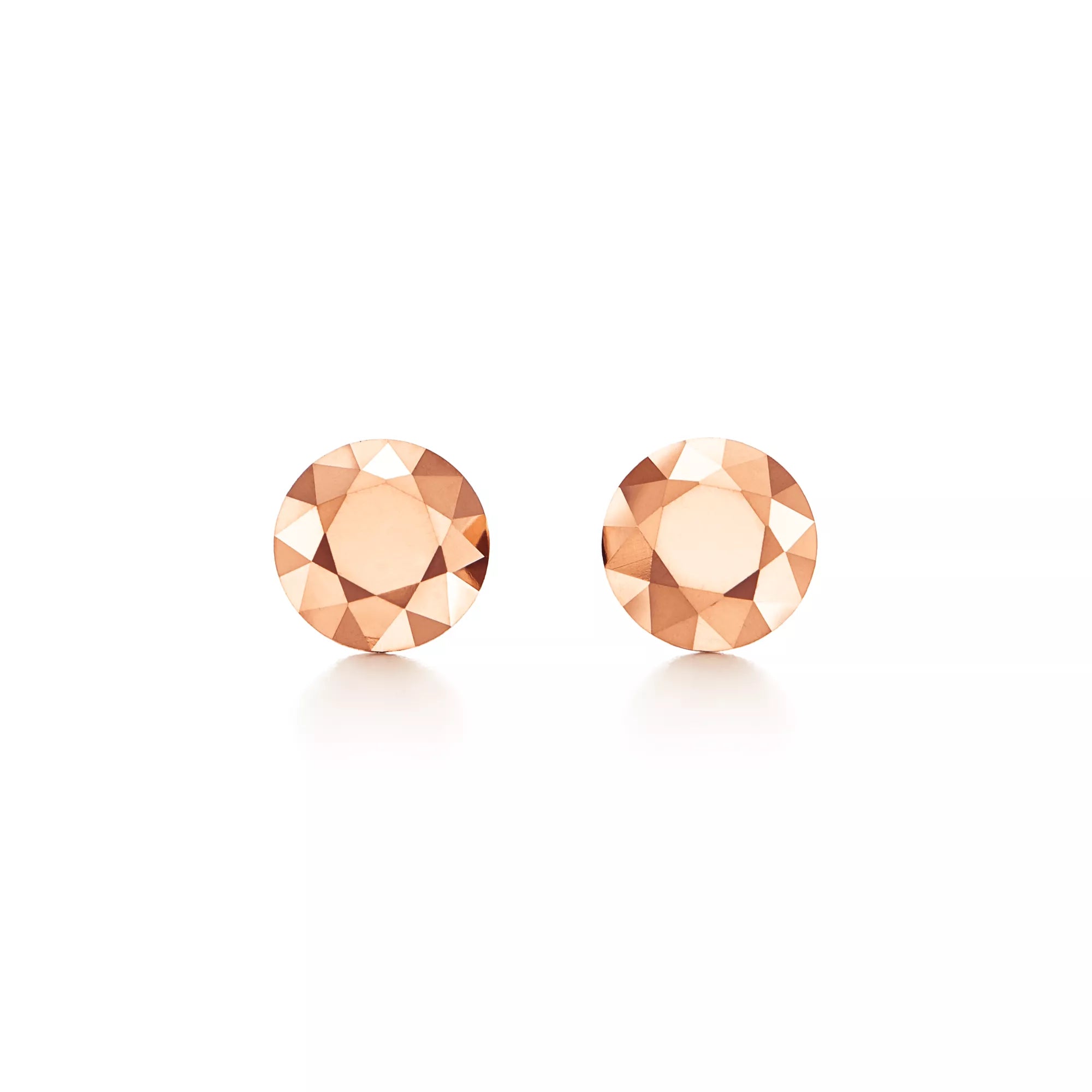 Carave Paris Rose Gold Faceted Crystal Stud Earrings