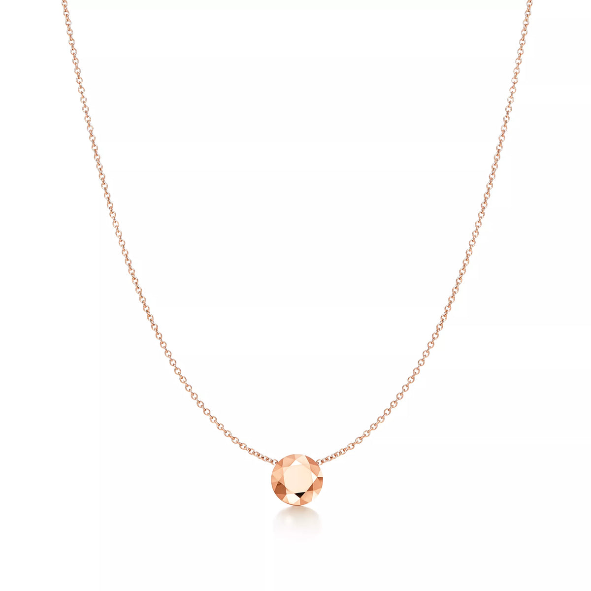 Carave Paris Faceted Disc Solitaire Necklace