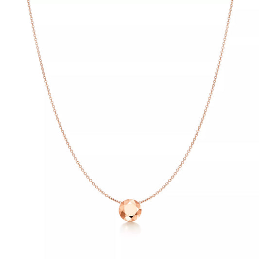Carave Paris Faceted Disc Solitaire Necklace
