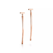 Carave Paris Rose Gold Linear Bar Drop Earrings