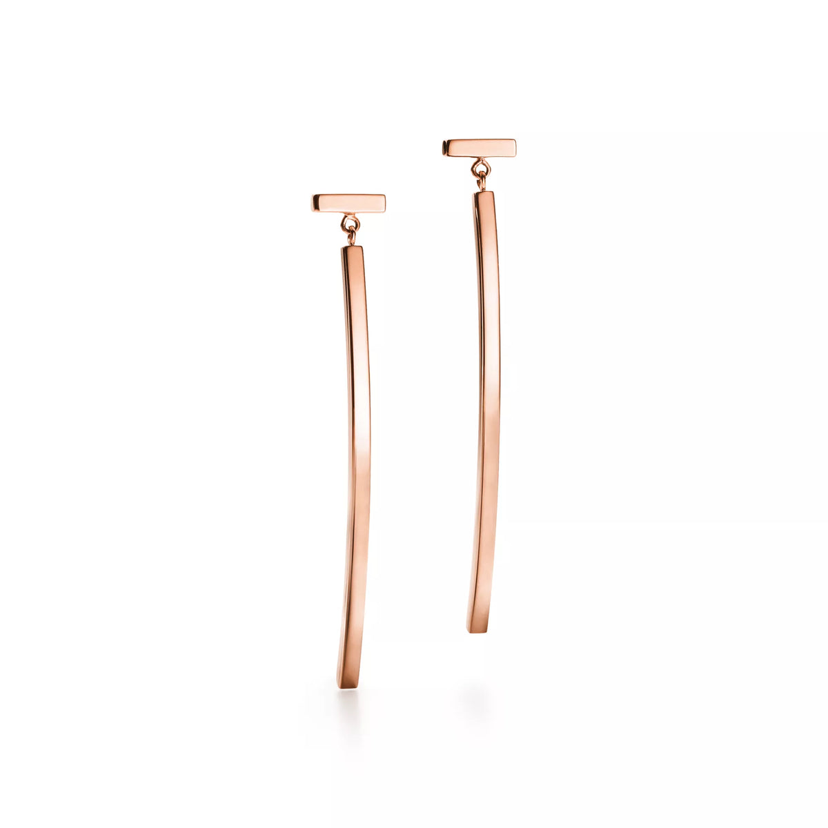 Carave Paris Rose Gold Linear Bar Drop Earrings