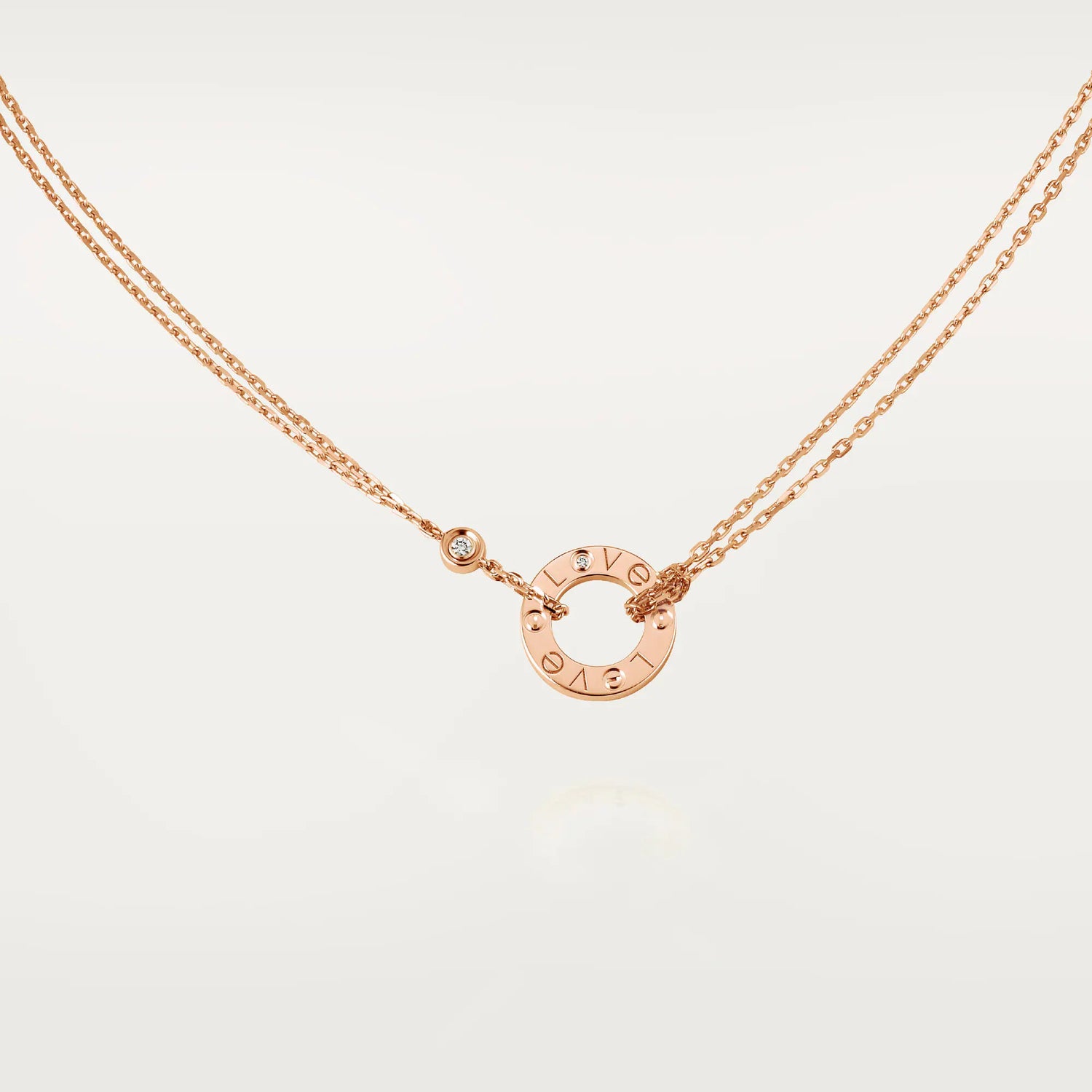 Carave Paris Love Circle Diamond Pendant Necklace