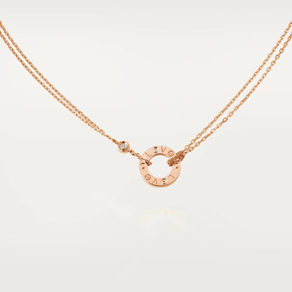 Carave Paris Love Circle Diamond Pendant Necklace