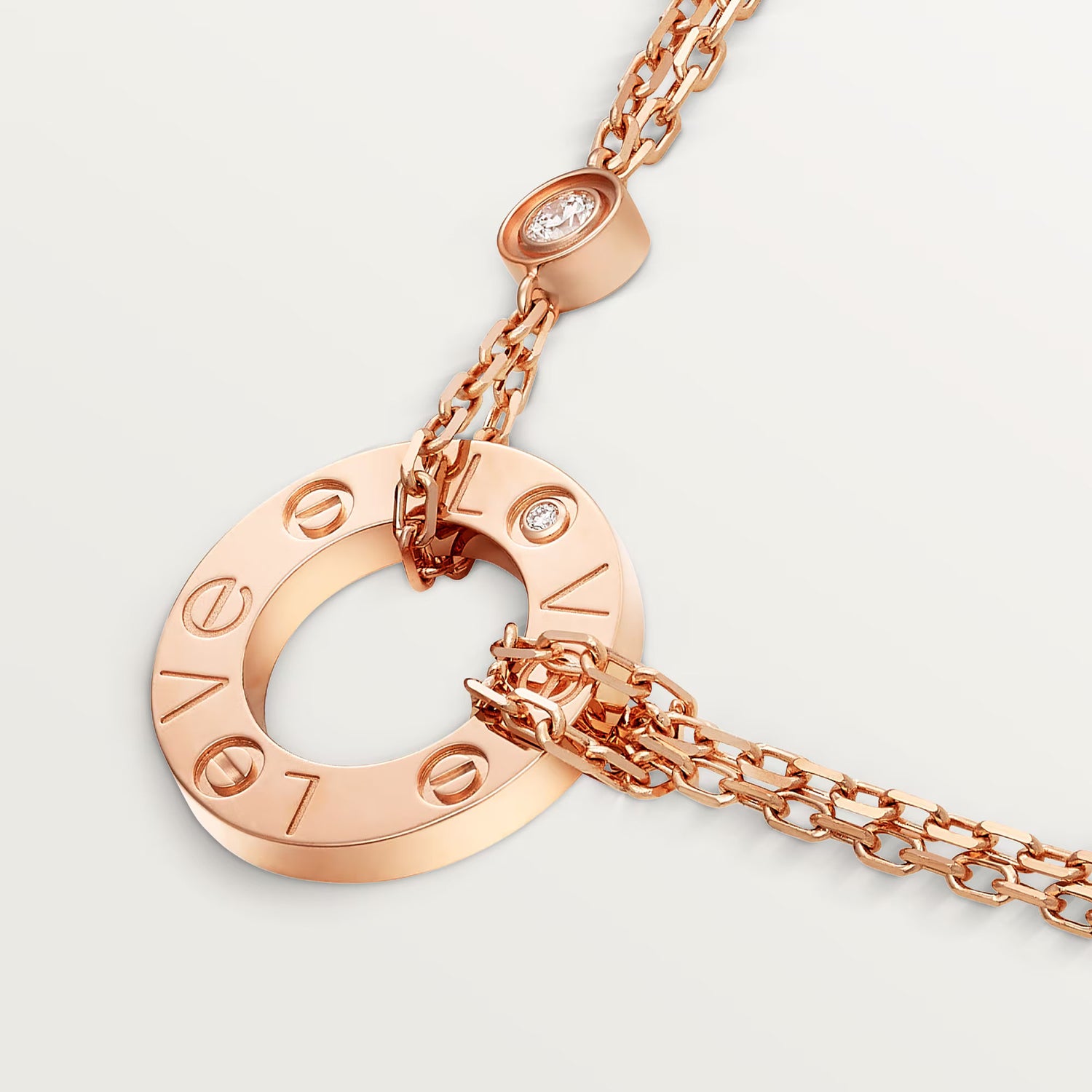 Carave Paris Love Circle Diamond Pendant Necklace
