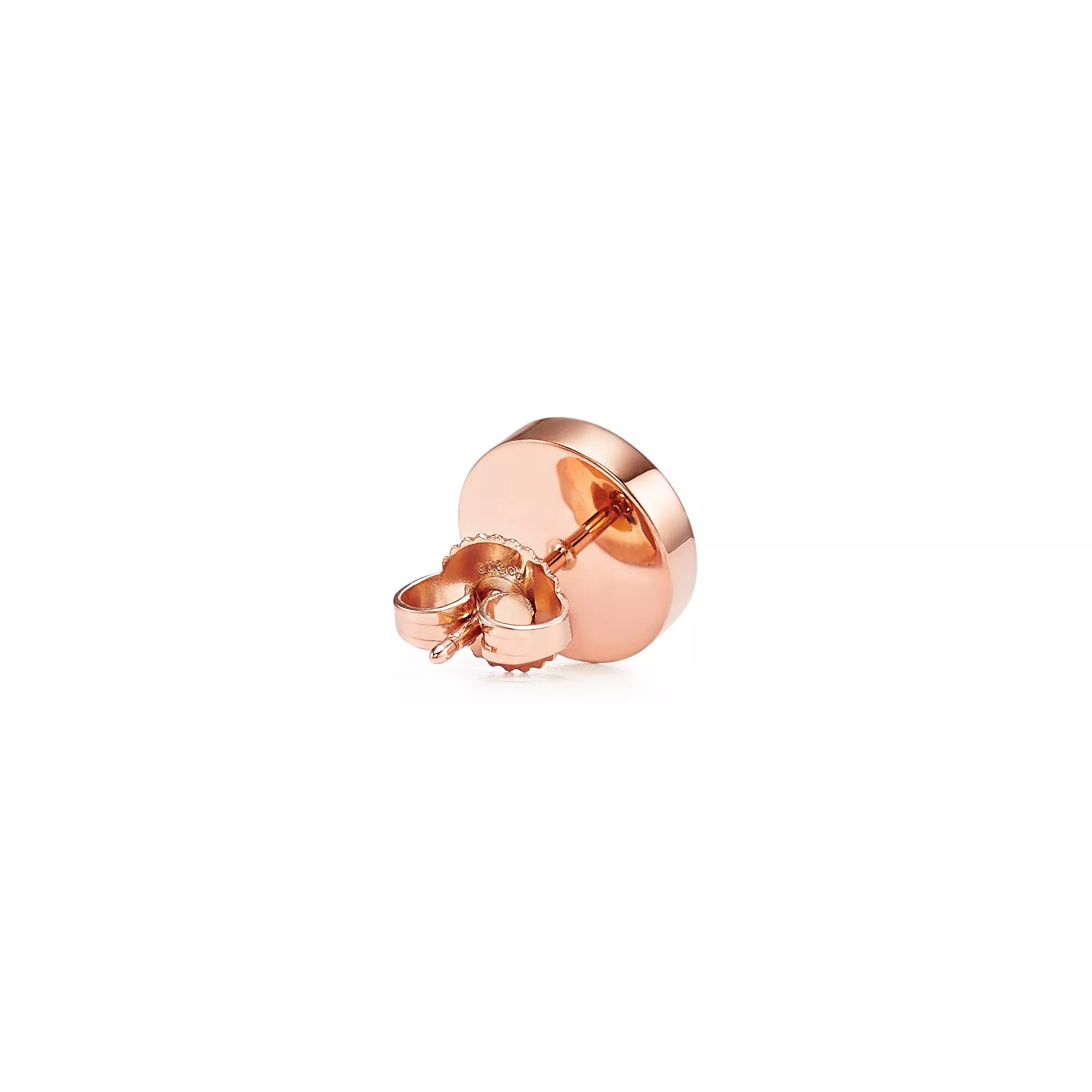 Carave Paris Rose Gold Mother of Pearl Circle Stud Earrings