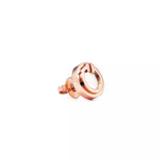 Carave Paris Rose Gold Mother of Pearl Circle Stud Earrings