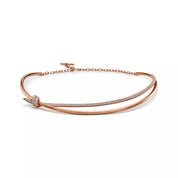 Carave Paris Pavé Knot Collar Necklace in Gold