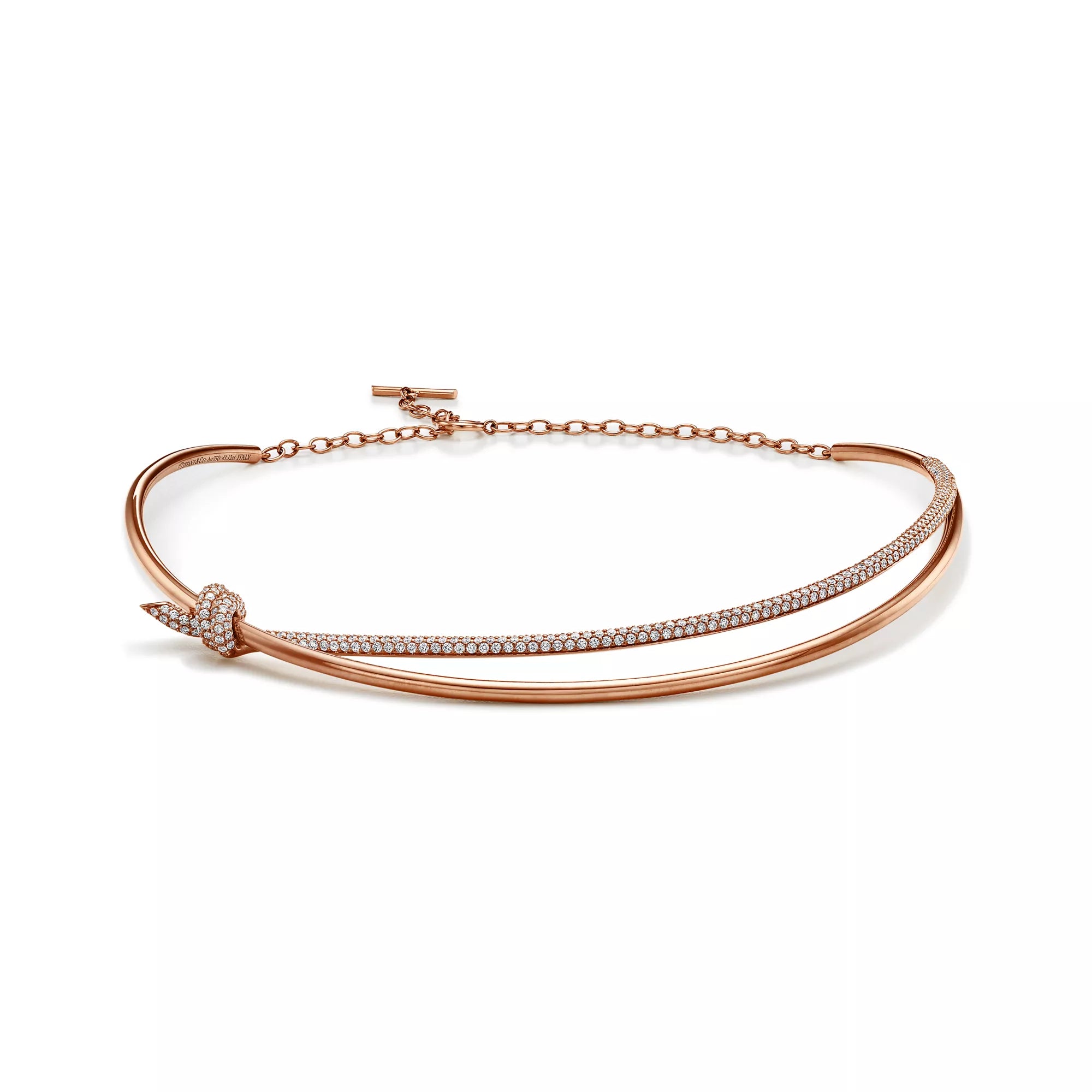 Carave Paris Pavé Knot Collar Necklace in Gold