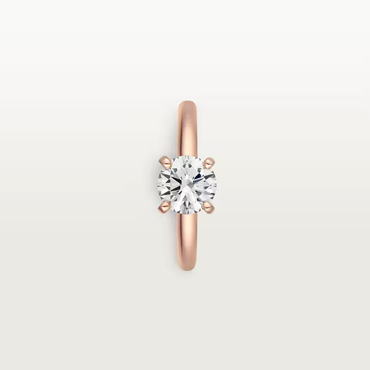 Carave Paris Rose Gold Round Solitaire Ring