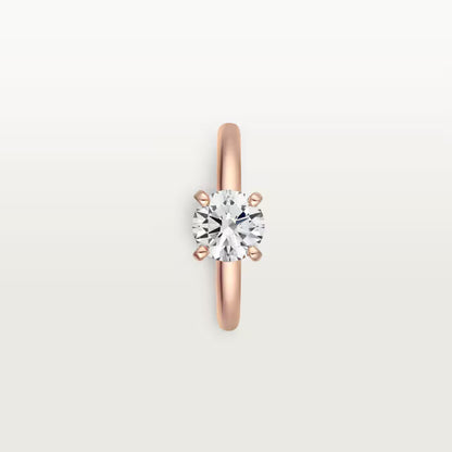 Carave Paris Rose Gold Round Solitaire Ring