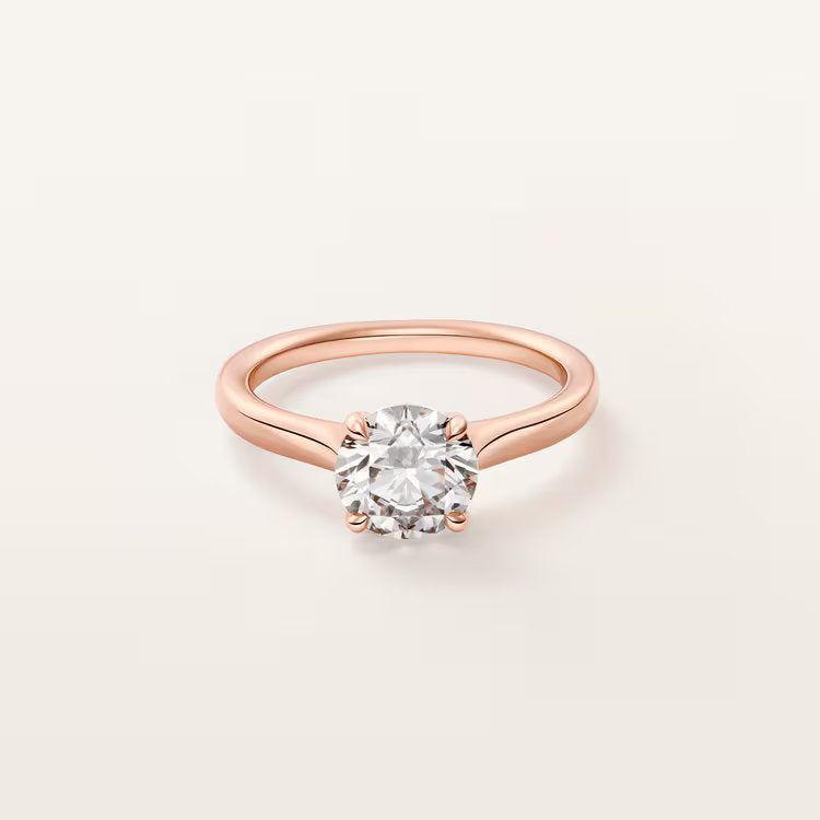 Carave Paris Rose Gold Round Solitaire Ring