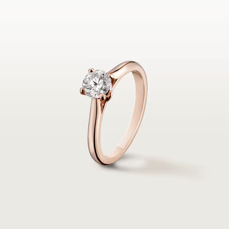 Carave Paris Rose Gold Round Solitaire Ring