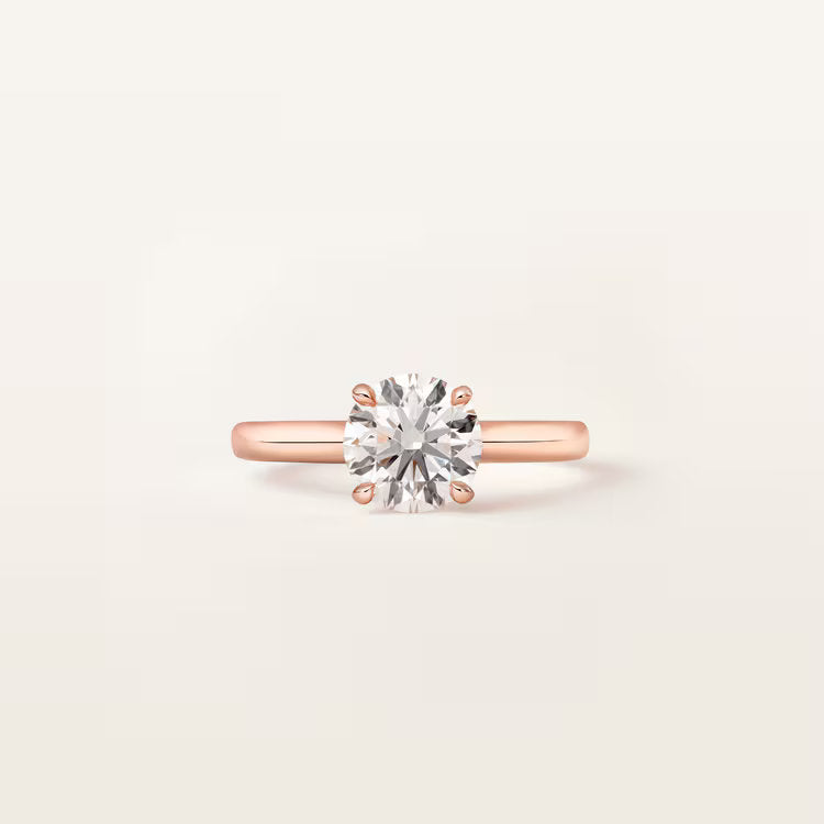 Carave Paris Rose Gold Round Solitaire Ring