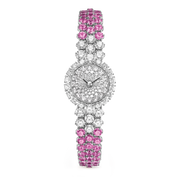 Carave Paris Rose Impériale Diamond & Pink Sapphire Bracelet Watch