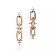 Carave Paris Rose Link Spike Drop Earrings