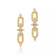 Carave Paris Rose Link Spike Drop Earrings