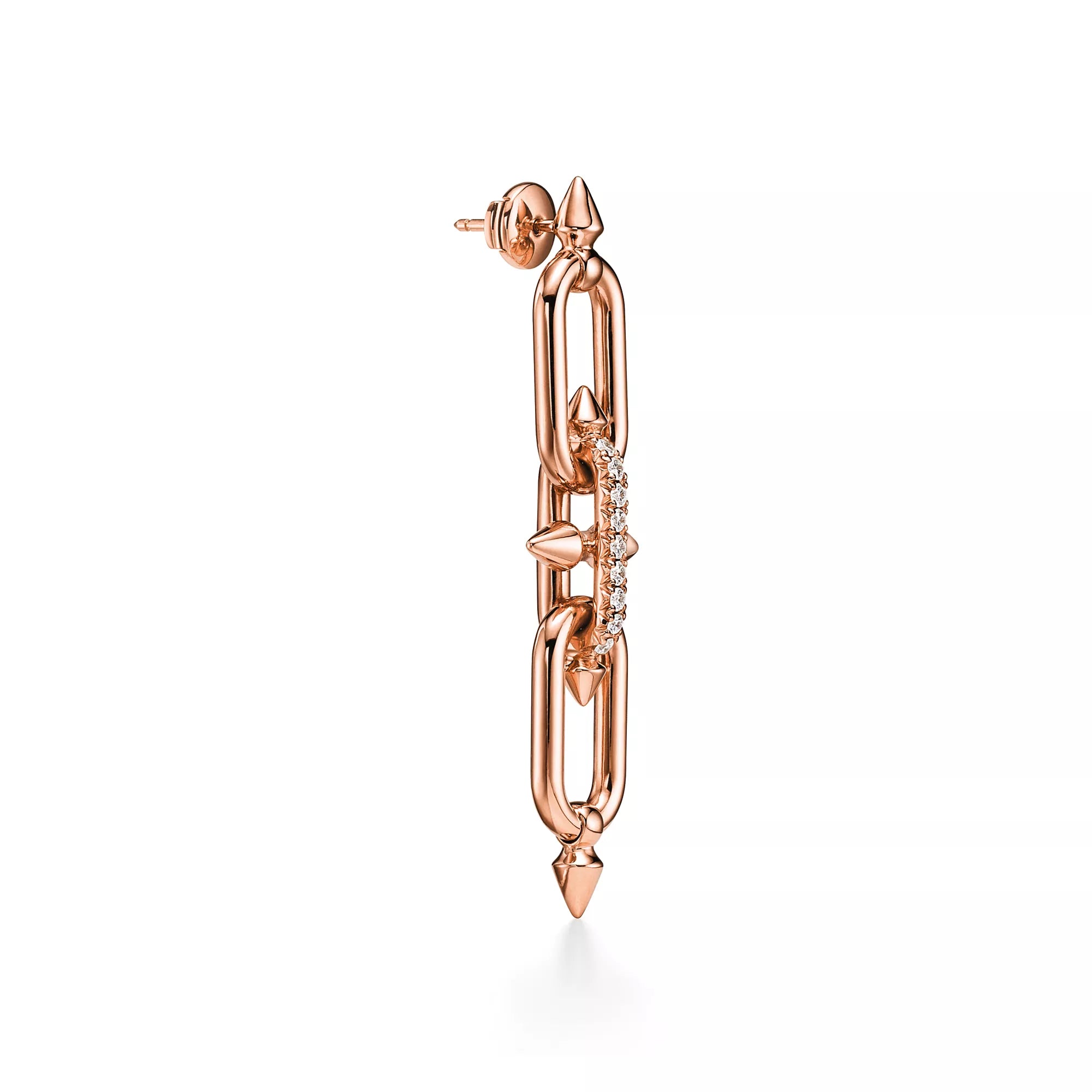 Carave Paris Rose Link Spike Drop Earrings