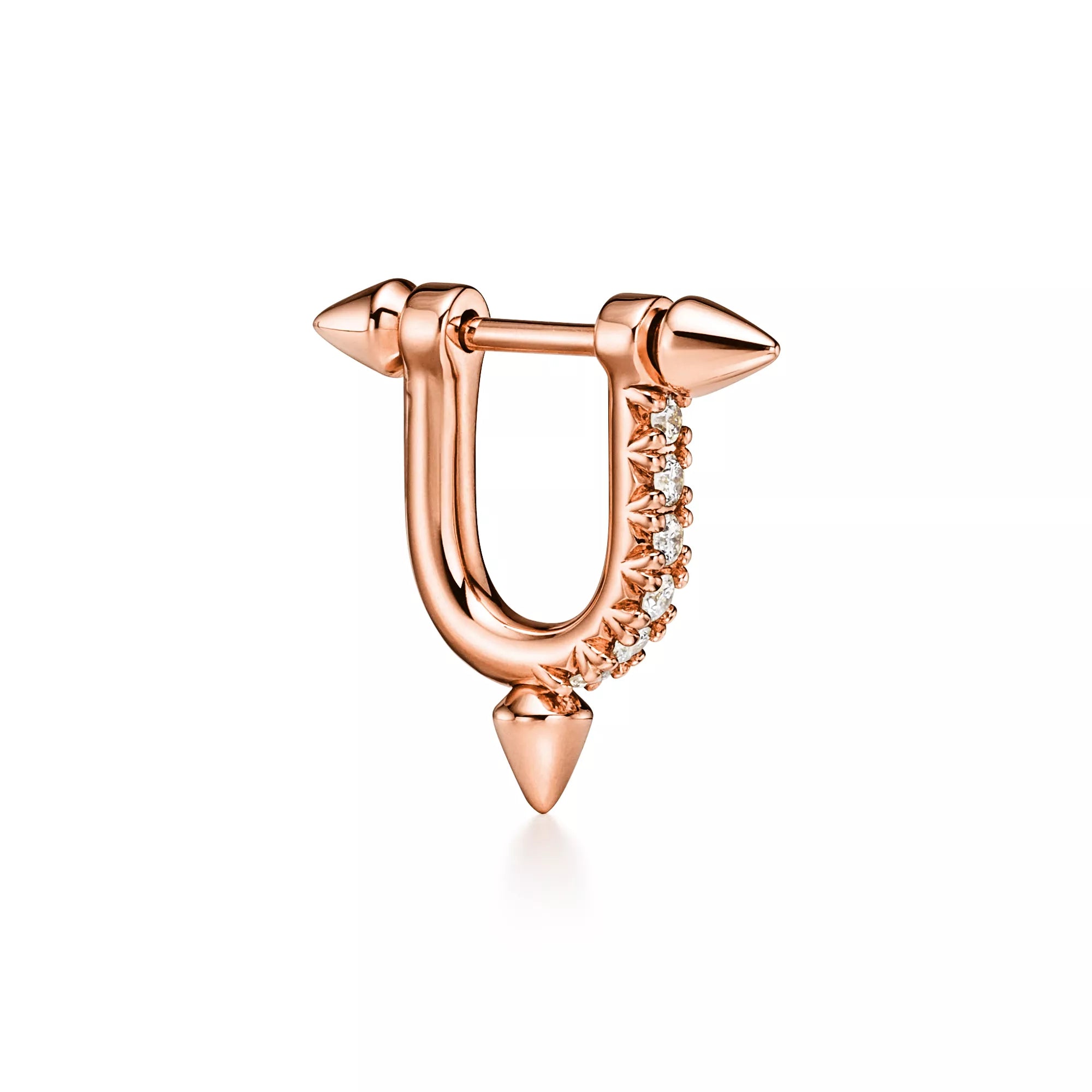 Carave Paris Rose Spike Pavé Huggie Earring