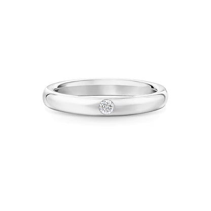 Carave Paris Round Brilliant Single Diamond Wedding Band
