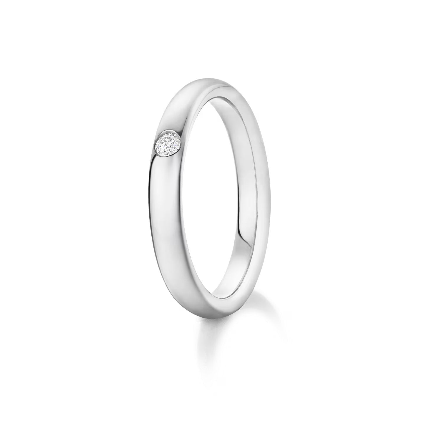 Carave Paris Round Brilliant Single Diamond Wedding Band