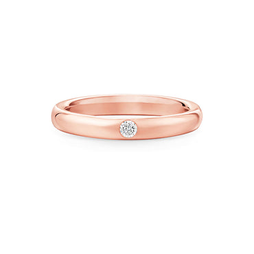 Carave Paris Round Brilliant Single Diamond Wedding Band