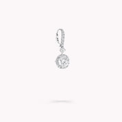 Carave Paris Round Halo Diamond Drop Earrings