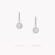 Carave Paris Round Halo Diamond Drop Earrings