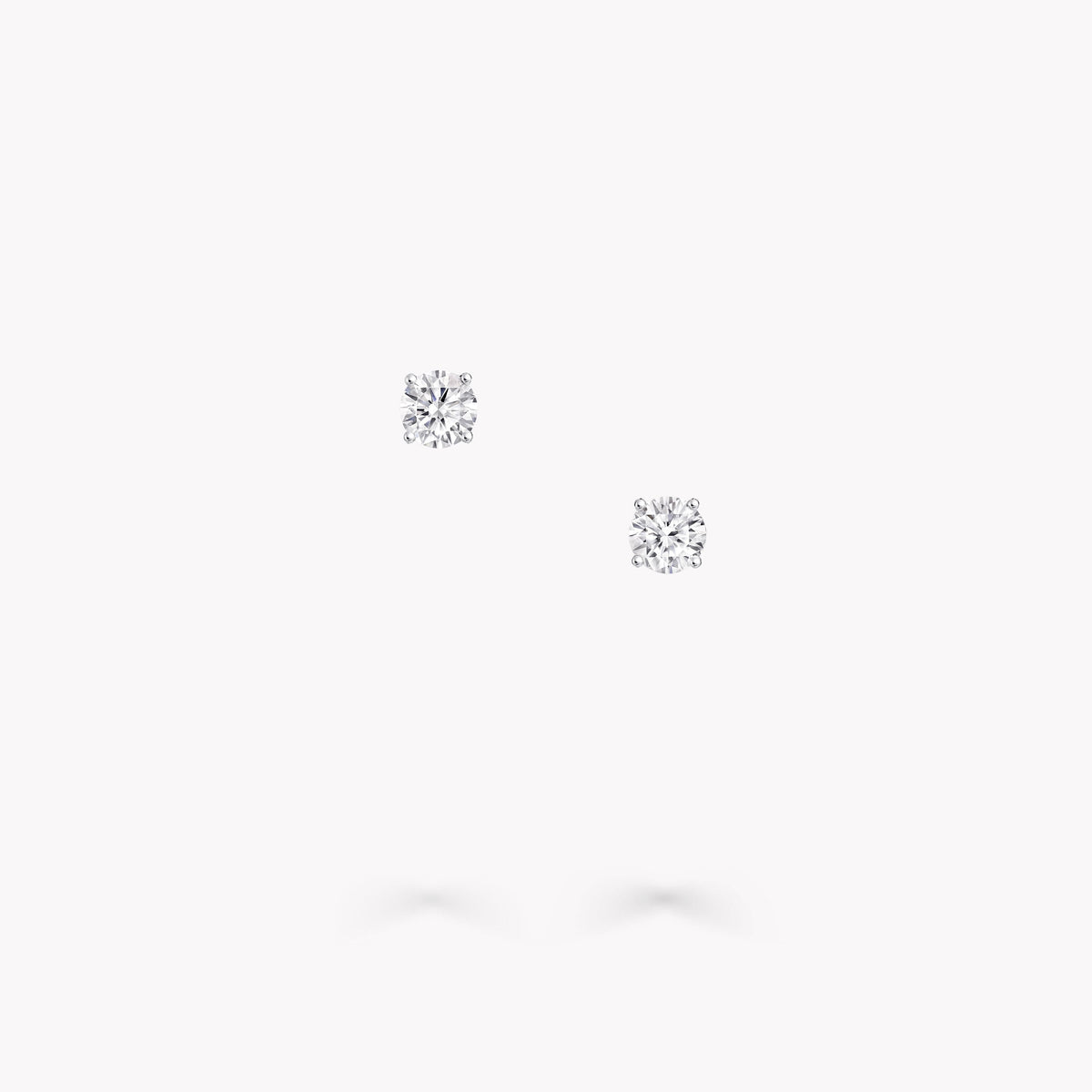 Carave Paris Round Solitaire Diamond Stud Earrings