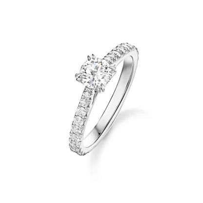 Carave Paris Solitaire Round Brilliant Diamond Engagement Ring