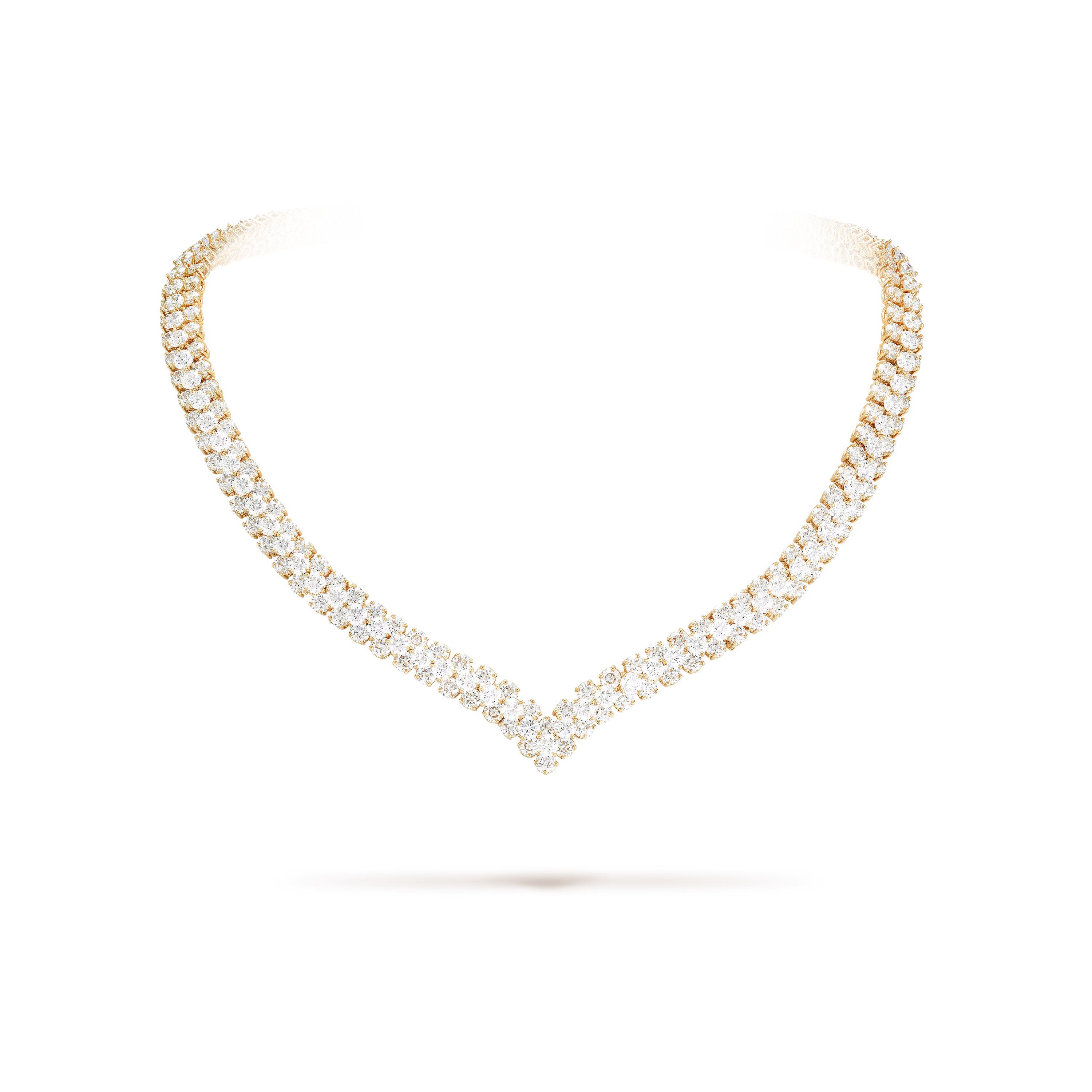 Carave Paris Royal V Diamond Tennis Necklace