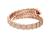 Carave Paris Rubellite Pavé Serpente Wrap Bracelet