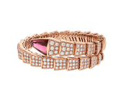 Carave Paris Rubellite Pavé Serpente Wrap Bracelet