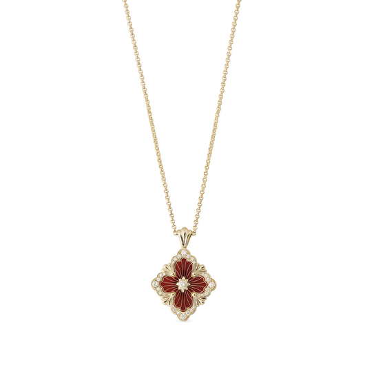 Carave Paris Ruby Bloom Quatrefoil Pendant Necklace
